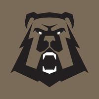 logo deportivo de cabeza de oso. ideal para logotipos deportivos y mascotas de equipo. vector