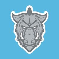 Wild hog head mascot vector