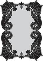 Decorative frame in art nouveau style isolated on white vector