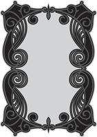 Decorative frame in art nouveau style isolated on white vector