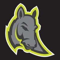 mascota de cabeza de burro estilo logo, versión en color. genial para logos deportivos y mascotas de equipo. vector