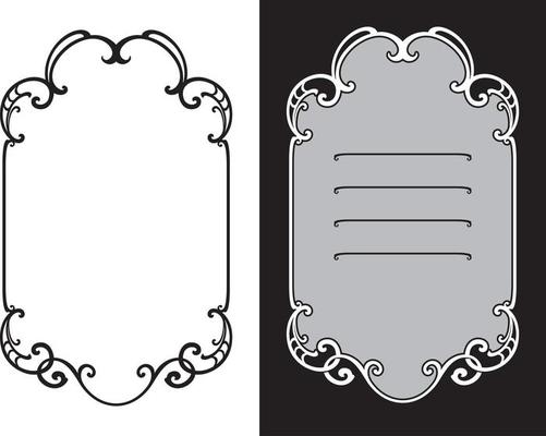 Decorative vintage frame in art nouveau style. Design element. Decoration.