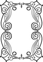 Decorative frame in art nouveau style isolated on white vector