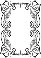 Decorative frame in art nouveau style isolated on white vector