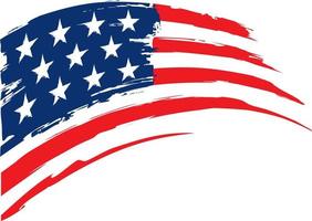 Grunge flag of united states of america. Design element vector