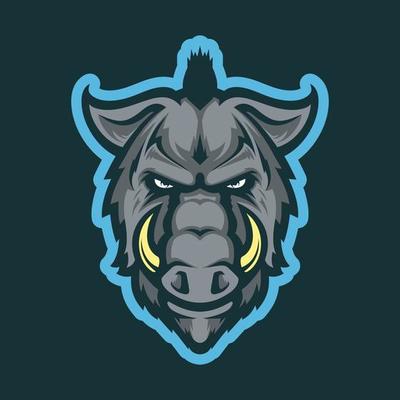 Wild hog head mascot
