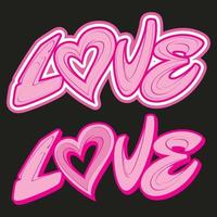 Lettering LOVE. For themes like Mother's Day, Valentine's Day, holidays. Vector illustration.