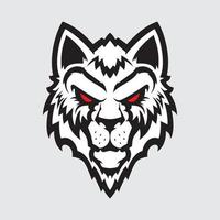 logotipo de cabeza de lobo. ideal para logotipos deportivos y mascotas de equipo. vector