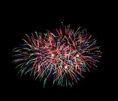 Colorful firework with mosaic effect photo