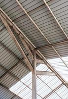 Steel frame of modern roof photo