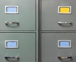 Old steel filing cabinet photo