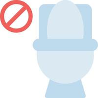 prohibir la ilustración de vector de inodoro en un fondo. símbolos de calidad premium. iconos vectoriales para concepto y diseño gráfico.