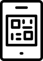 ilustración de vector de código qr móvil en un fondo. símbolos de calidad premium. iconos vectoriales para concepto y diseño gráfico.