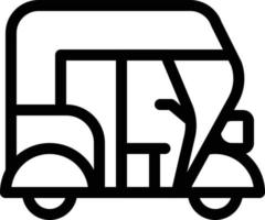 Ilustración de vector de rickshaw en un fondo. Símbolos de calidad premium. Iconos vectoriales para concepto y diseño gráfico.