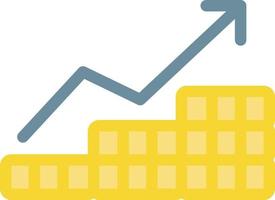 ilustración vectorial de aumento de la economía en un fondo. símbolos de calidad premium. iconos vectoriales para el concepto y el diseño gráfico. vector