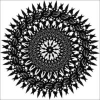 abstract black and white geometric mandala vector