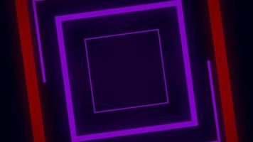 Animation colorful light geometric shape isolate on black background. video