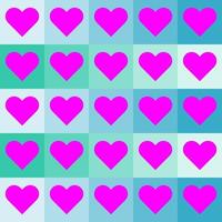 seamless pattern with hearts design vector