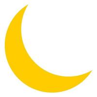 yellow moon on white background vector