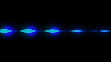 Animation colorful nois wave effect isolate on black background. video