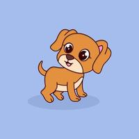 lindo personaje de dibujos animados de perro bebé vector