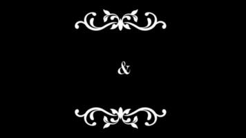Animation white hand draw frame roman style with black background. video