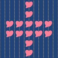 seamless pattern with hearts design vector