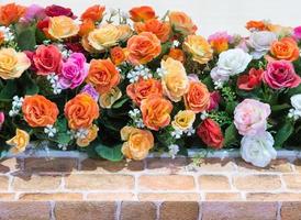 Artificial rose bouquet photo