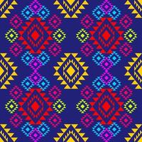 seamless geometric ethnic pattern design vector