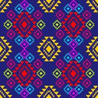 seamless geometric ethnic pattern design vector