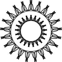 mandala black and white pattern vector