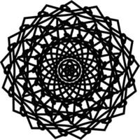 vector de mandala geométrico abstracto en blanco y negro