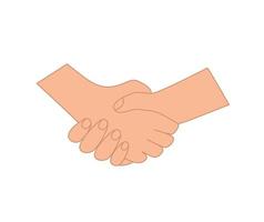 Handshake sign icon, hand gesture, vector illustration of greeting, closing a deal.