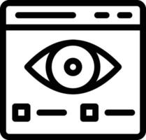 ilustración de vector de ojo de página web en un fondo. símbolos de calidad premium. iconos vectoriales para concepto y diseño gráfico.