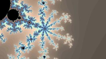 vacker zooma in i den oändliga matematiska mandelbrot set fractal. video