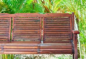 Old wooden bench photo