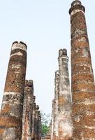 Ancient pillar of the Thai church photo