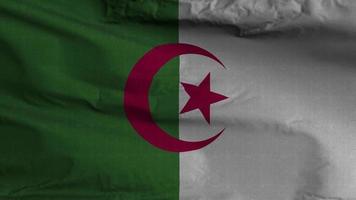 Fondo de bucle de bandera de Argelia 4k video