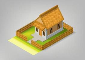 Isometric traditional house vector