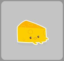 cute cheese doodle icon. food in vector illustration.