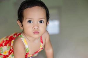 Portrait of adorable little girl photo