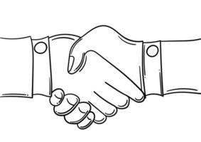 hand drawn shaking hands illustration 2 vector