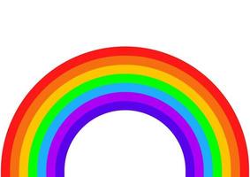 ilustración de un arco iris en colores brillantes vector