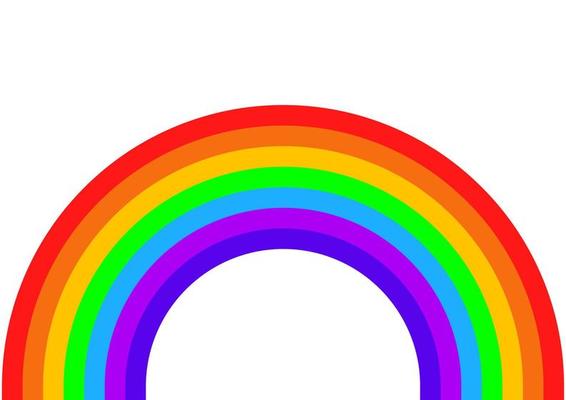 illustration of a rainbow in bright colors