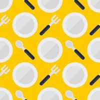 tableware seamless pattern vector