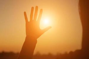 hands-shape for the Sun. photo