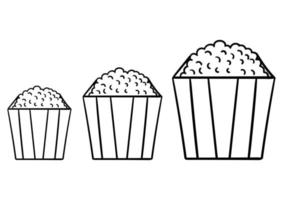 hand drawn pop corn vector