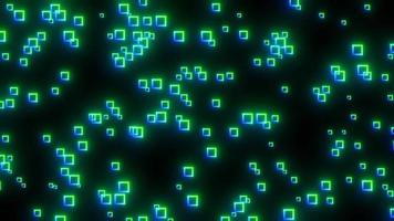 Neonhintergrund mit abstraktem Gradienten und quadratischer Form video