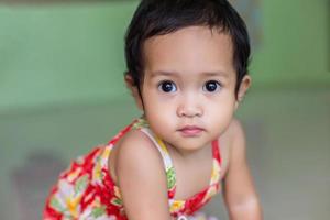 Portrait of adorable little girl photo