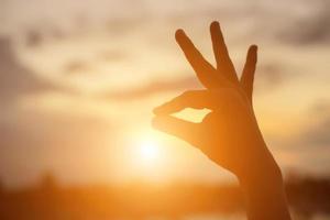 hands-shape for the Sun. photo